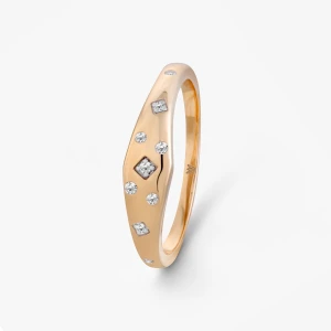 W.KRUK Pierścionek złoty z diamentami