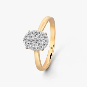 W.KRUK Pierścionek złoty z diamentami