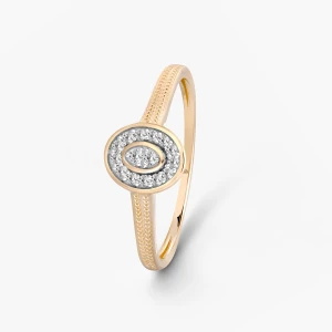 W.KRUK Pierścionek złoty z diamentami