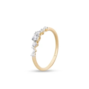 W.KRUK - Pierścionek złoty z diamentami Galaktyka