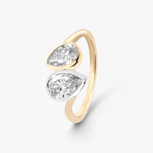 W.KRUK Pierścionek złoty z diamentami Nuova