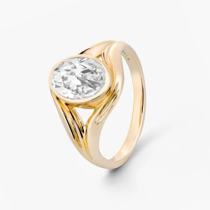 W.KRUK Pierścionek złoty z diamentem Nuova