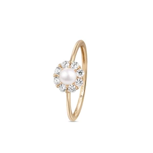 W.KRUK Pierścionek złoty z perłą Ceremonials