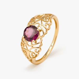 W.KRUK Pierścionek złoty z rodolitem Royal Star
