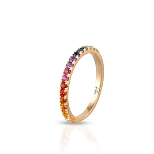 W.KRUK - Pierścionek złoty z szafirami