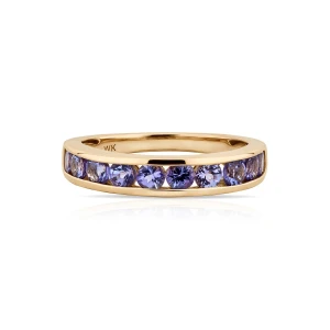 W.KRUK Pierścionek złoty z tanzanitami