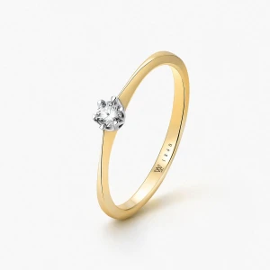 W.KRUK - Pierścionek złoty zaręczynowy Jedyny