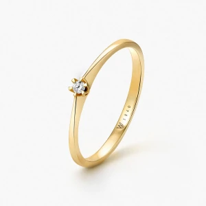 W.KRUK Pierścionek zaręczynowy złoty Jedyny