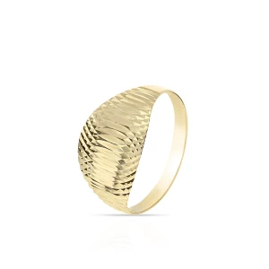 W.KRUK Sygnet złoty fakturowany