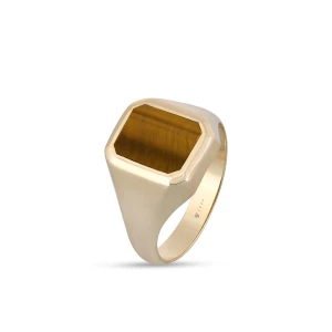 W.KRUK - Sygnet złoty z tygrysim okiem