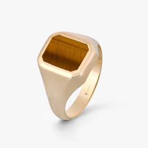 W.KRUK Sygnet złoty z tygrysim okiem