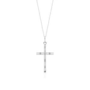 W.KRUK Wisiorek białe złoto krzyżyk