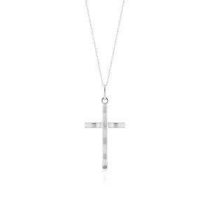 W.KRUK Wisiorek białe złoto krzyżyk