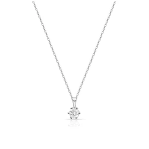 W.KRUK Wisiorek białe złoto z brylantem