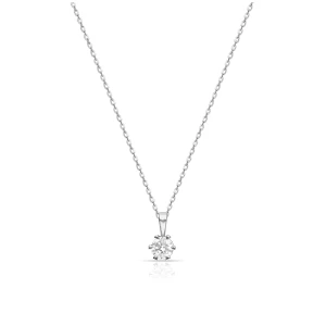 W.KRUK Wisiorek białe złoto z brylantem