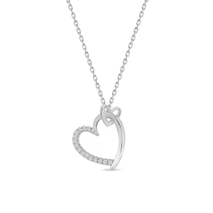 W.KRUK - Wisiorek srebrny dwa serca