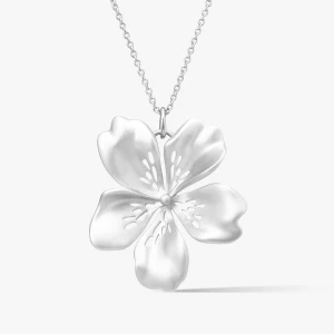 W.KRUK Wisiorek srebrny Kwiaty Nocy Wiśnia