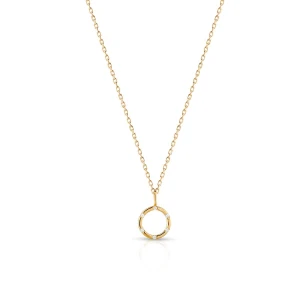 W.KRUK Wisiorek srebrny pozłacane koło z cyrkoniami