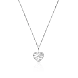 W.KRUK Wisiorek srebrny serce z cyrkoniami