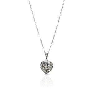 W.KRUK Wisiorek srebrny z markasytami