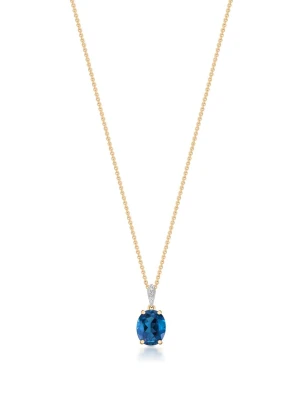W.KRUK - Wisiorek z topazem London blue