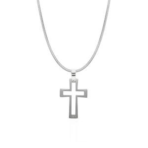 W.KRUK Wisiorek stalowy krzyżyk