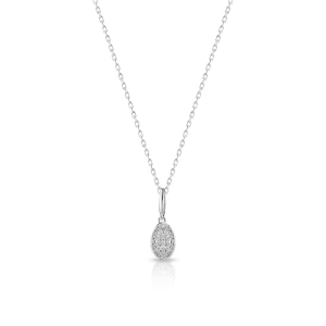 W.KRUK Wisiorek białe złoto z diamentami