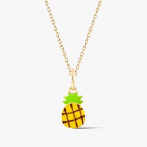 W.KRUK Wisiorek złoty ananas