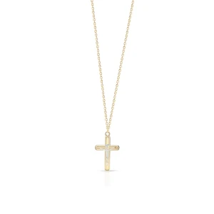 W.KRUK Wisiorek złoty krzyżyk