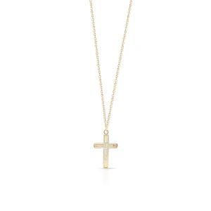 W.KRUK Wisiorek złoty krzyżyk