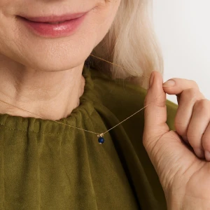 W.KRUK Wisiorek złoty Kwiaty Nocy Borówka