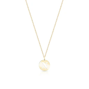 W.KRUK Wisiorek złoty literka N