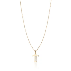 W.KRUK - Wisiorek złoty literka T