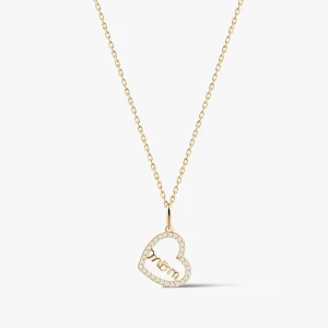 W.KRUK - Wisiorek złoty serce Mom