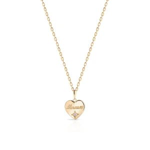 W.KRUK Wisiorek złoty serce z cyrkonią