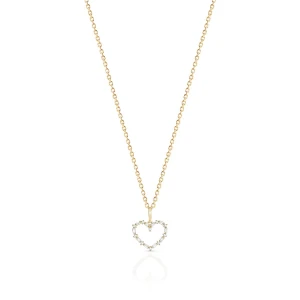 W.KRUK Wisiorek złoty serce z cyrkoniami