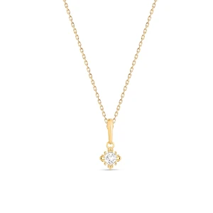 W.KRUK - Wisiorek złoty z cyrkonią