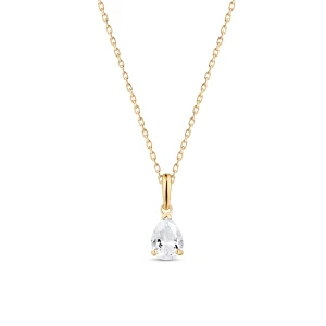 W.KRUK Wisiorek złoty z cyrkonią