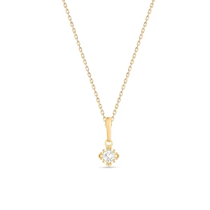 W.KRUK Wisiorek złoty z cyrkonią