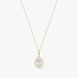 W.KRUK Wisiorek złoty z cyrkoniami