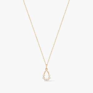 W.KRUK Wisiorek złoty z cyrkoniami