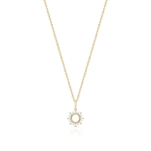 W.KRUK Wisiorek złoty z cyrkoniami