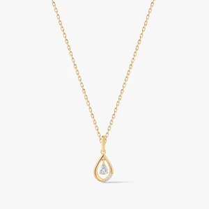 W.KRUK Wisiorek złoty z cyrkoniami