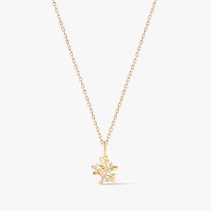 W.KRUK Wisiorek złoty z cyrkoniami