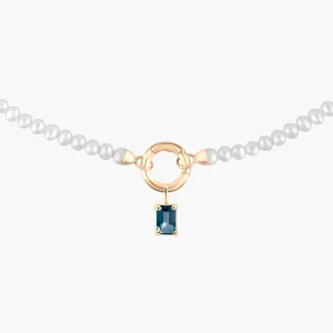 Zdjęcie produktu W.KRUK Wisiorek złoty z topazem london blue