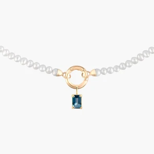 W.KRUK Wisiorek złoty z topazem london blue