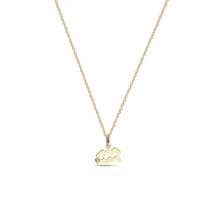 W.KRUK Wisiorek złoty Zodiak Wodnik