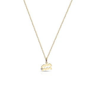 W.KRUK Wisiorek złoty Zodiak Wodnik