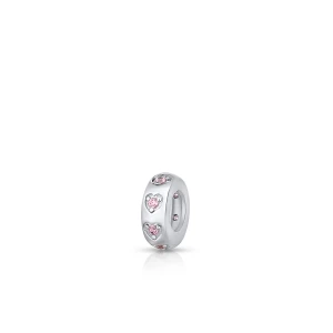 Zdjęcie produktu W.KRUK Zawieszka srebrna różowe serca Lovely Beads