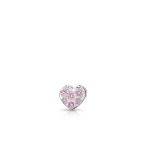 Zdjęcie produktu W.KRUK Zawieszka srebrna serce z różową emalią Lovely Beads